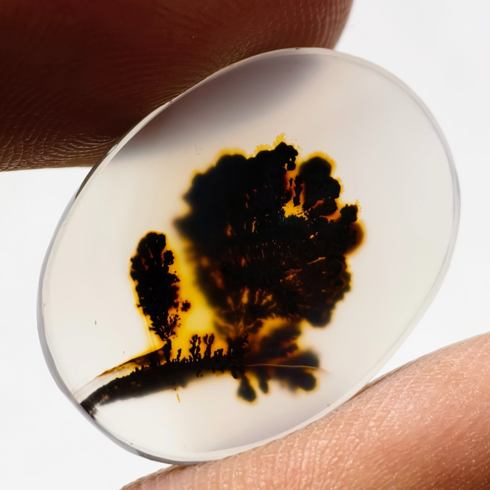 6.50 Cts Natural Shazar Dendritic Agate Cabochon Gemstone 20.8×15.2×2.1 MM