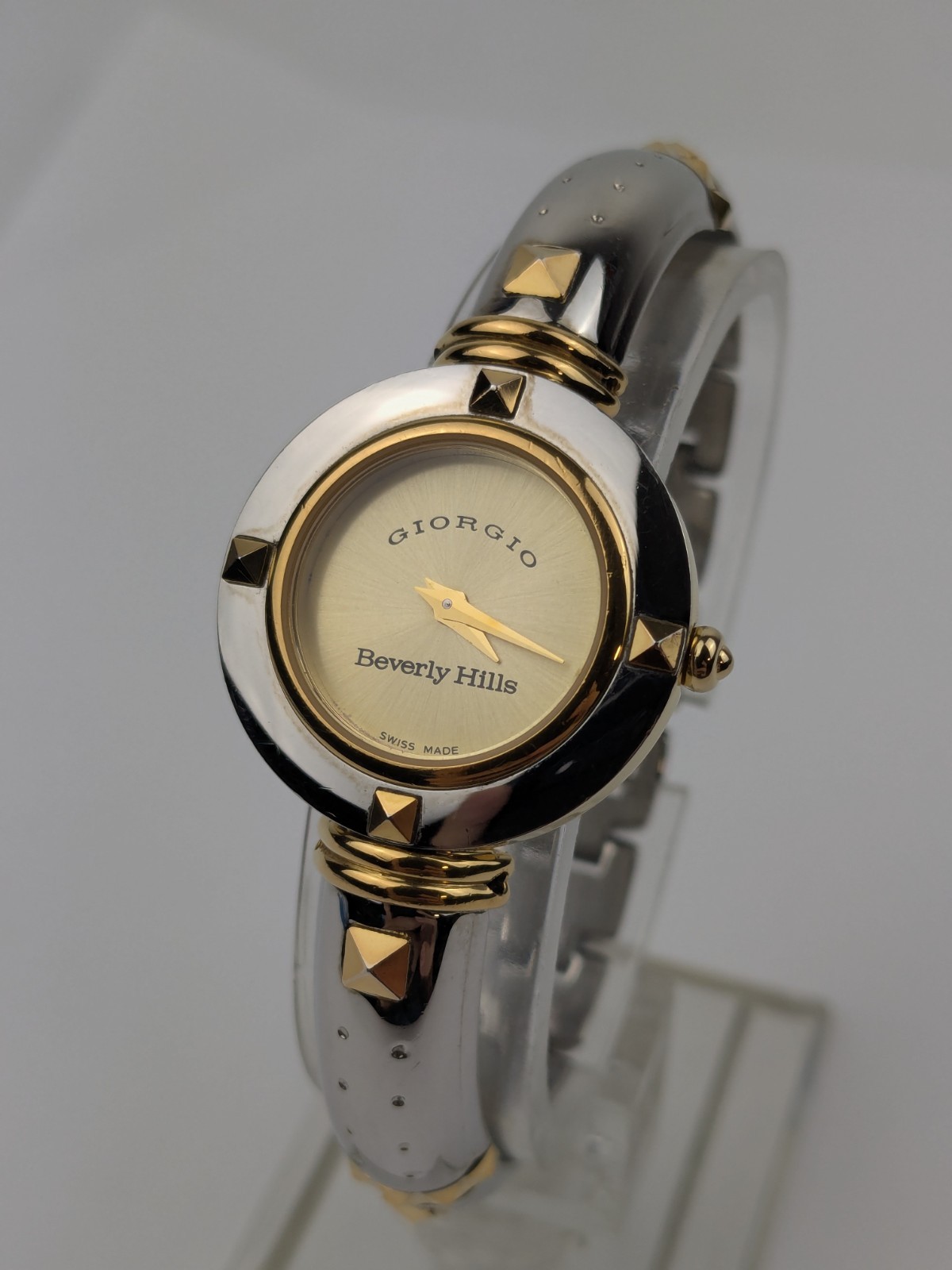 Vtg NOS Giorgio of Beverly Hills Ladies Watch 25mm Two Tone Swiss NEW BATTERY