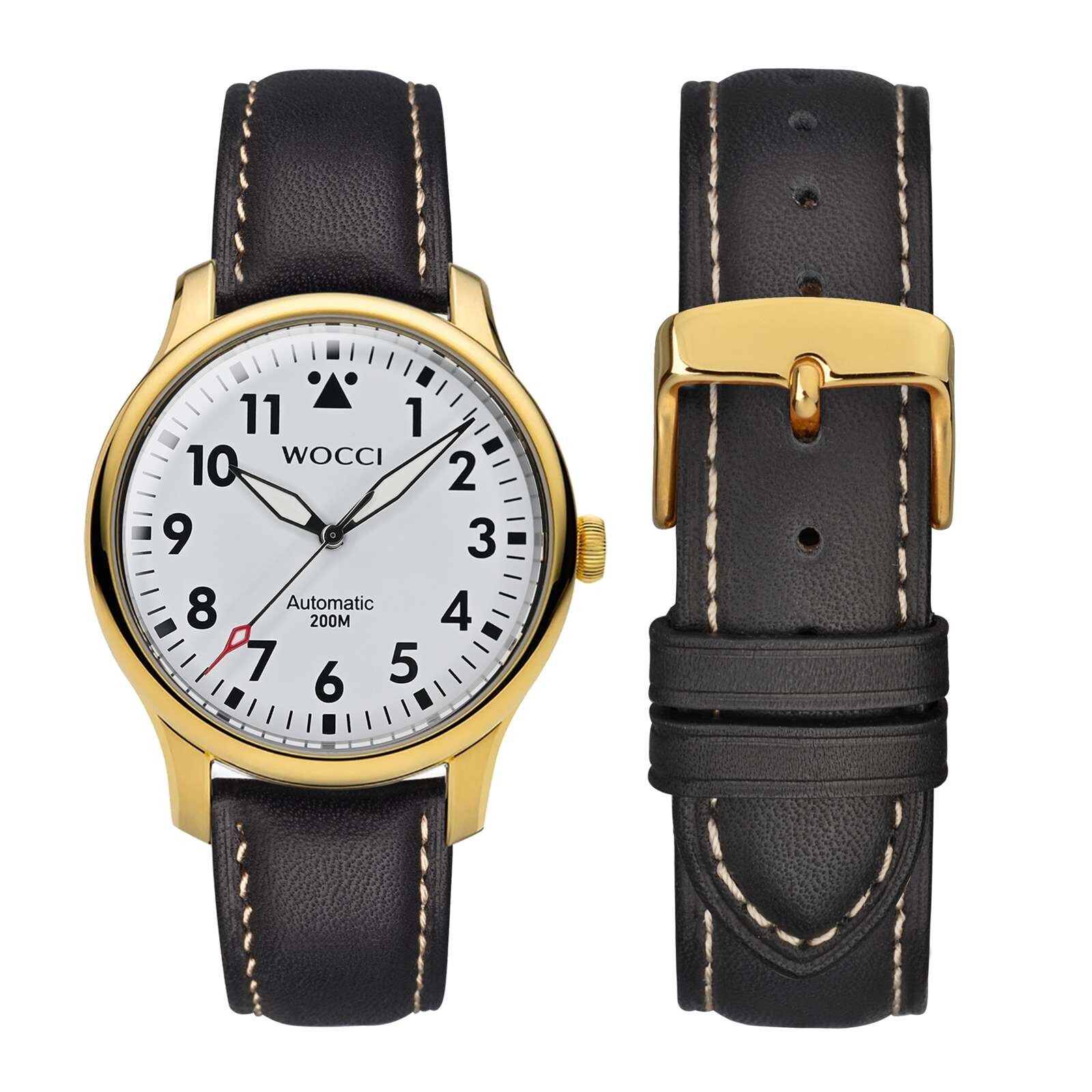 WOCCI Vintage Leather Watch Band 14 15 16 17 18 19 20 21 22 23 24mm Strap