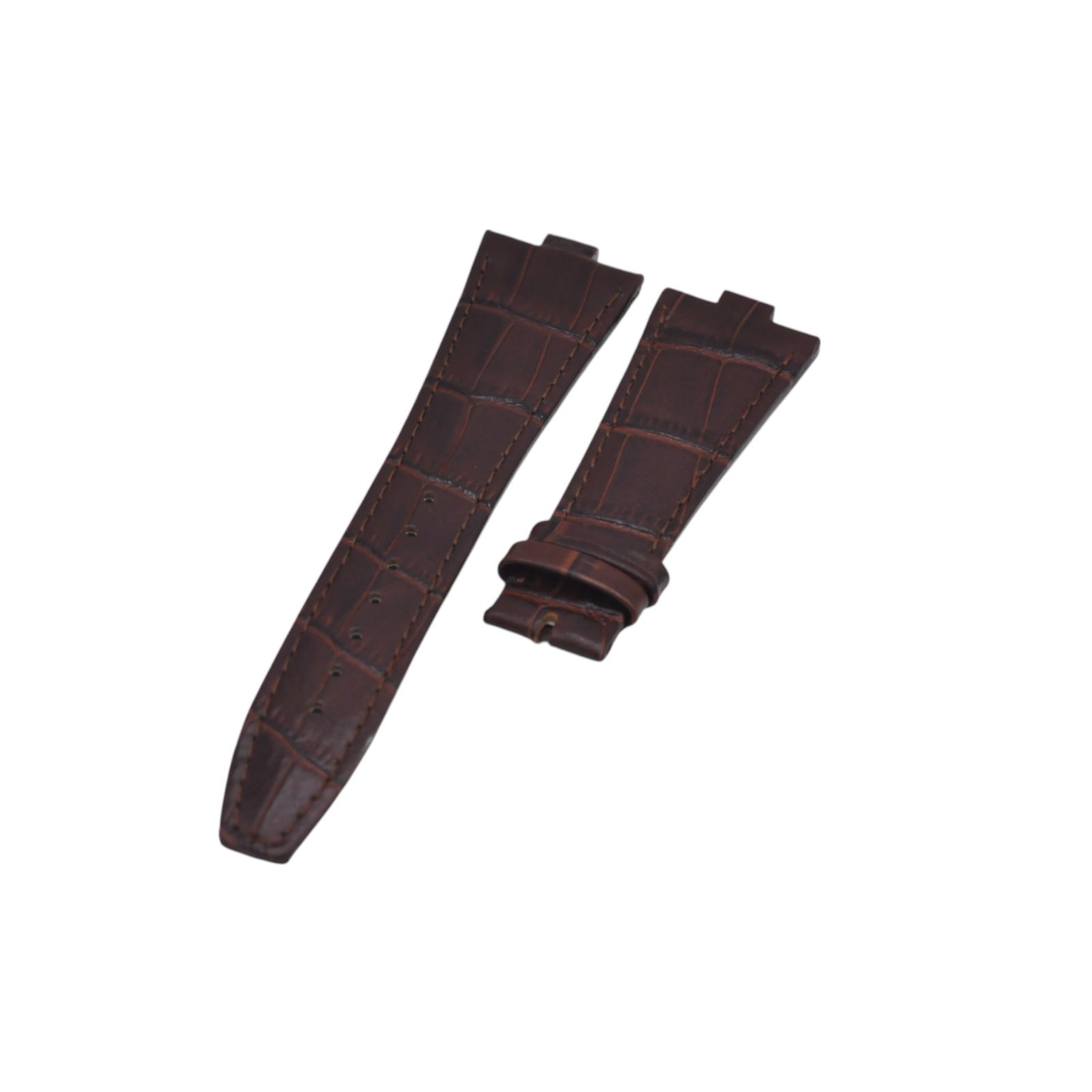 26x18mm Brown Leather Watch Strap For Vacheron Constantin Overseas