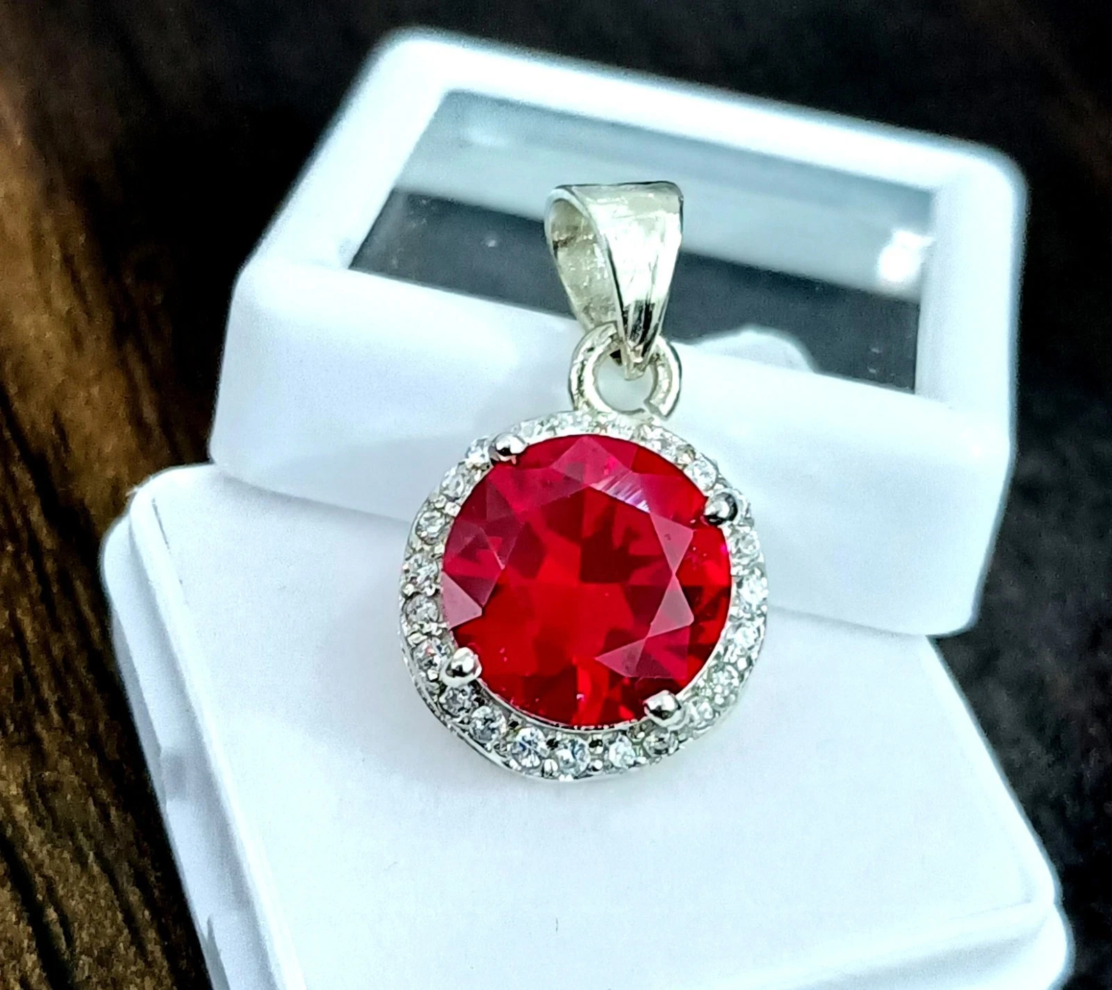 Certified 12.45 Ct Natural Red Ruby Pendant – 925 Solid Silver Luxury Jewelry