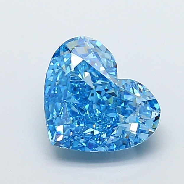 3.17Ct Heart Shape IGI Fancy Vivid Blue Diamond Ring VVS2 Engagement WeddingGift