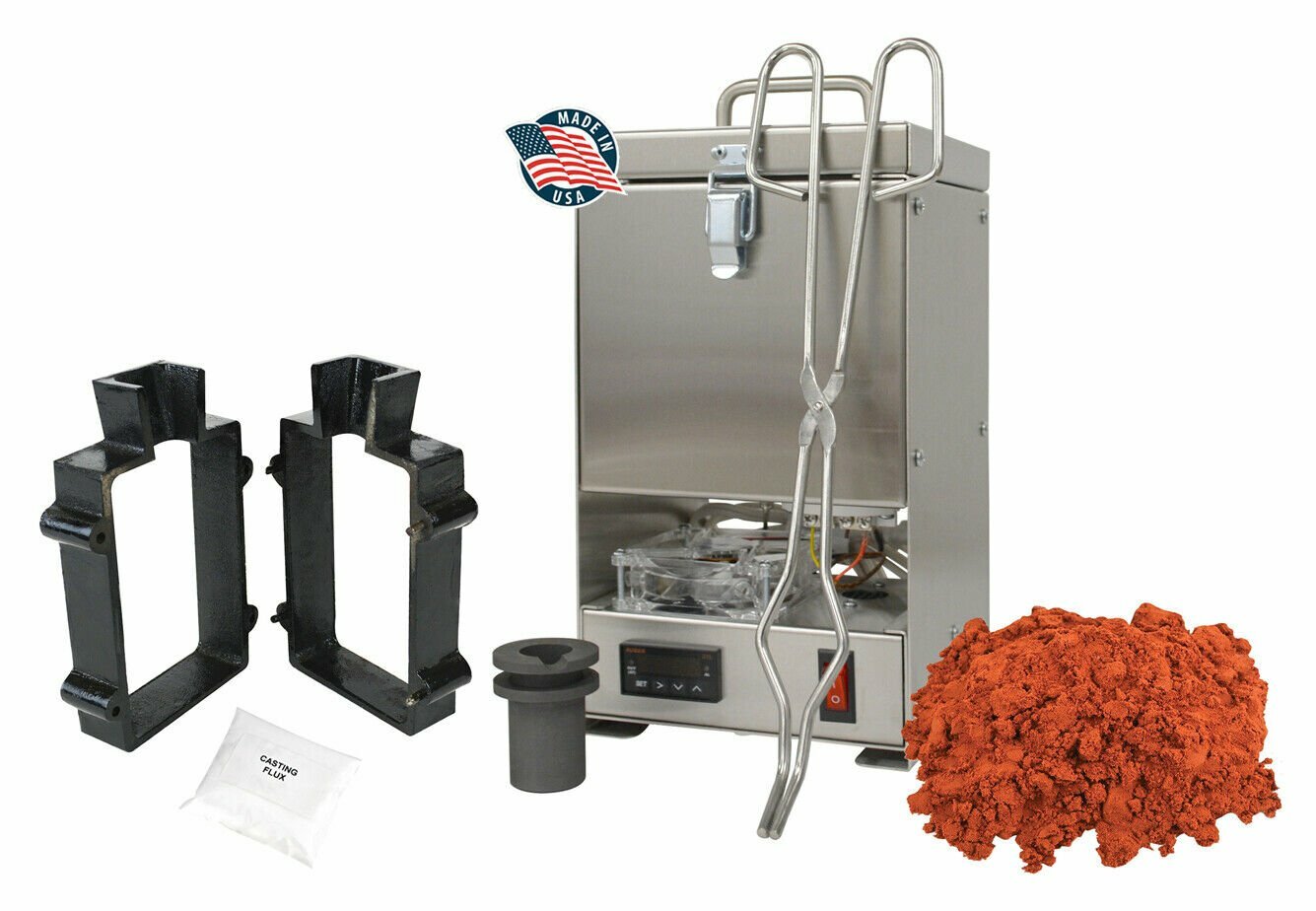 10 Oz TableTop QuikMelt Furnace Sand Cast Set 10 Lbs Petrobond Metal Melting Set