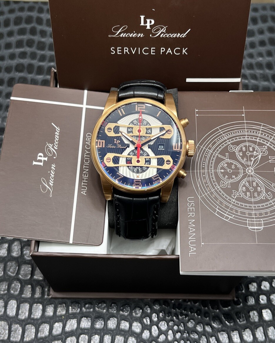 Lucien Piccard Rose Gold Tone Chronograph LP-40045 3ATM Watch