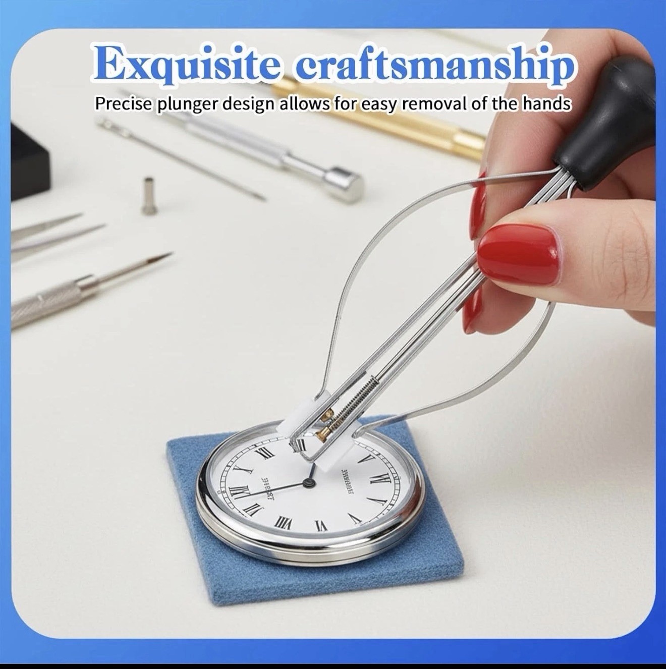 8Pcs Watch Hands Repair Tool Kit Set Watch Hand Removal Tool Dial Protector