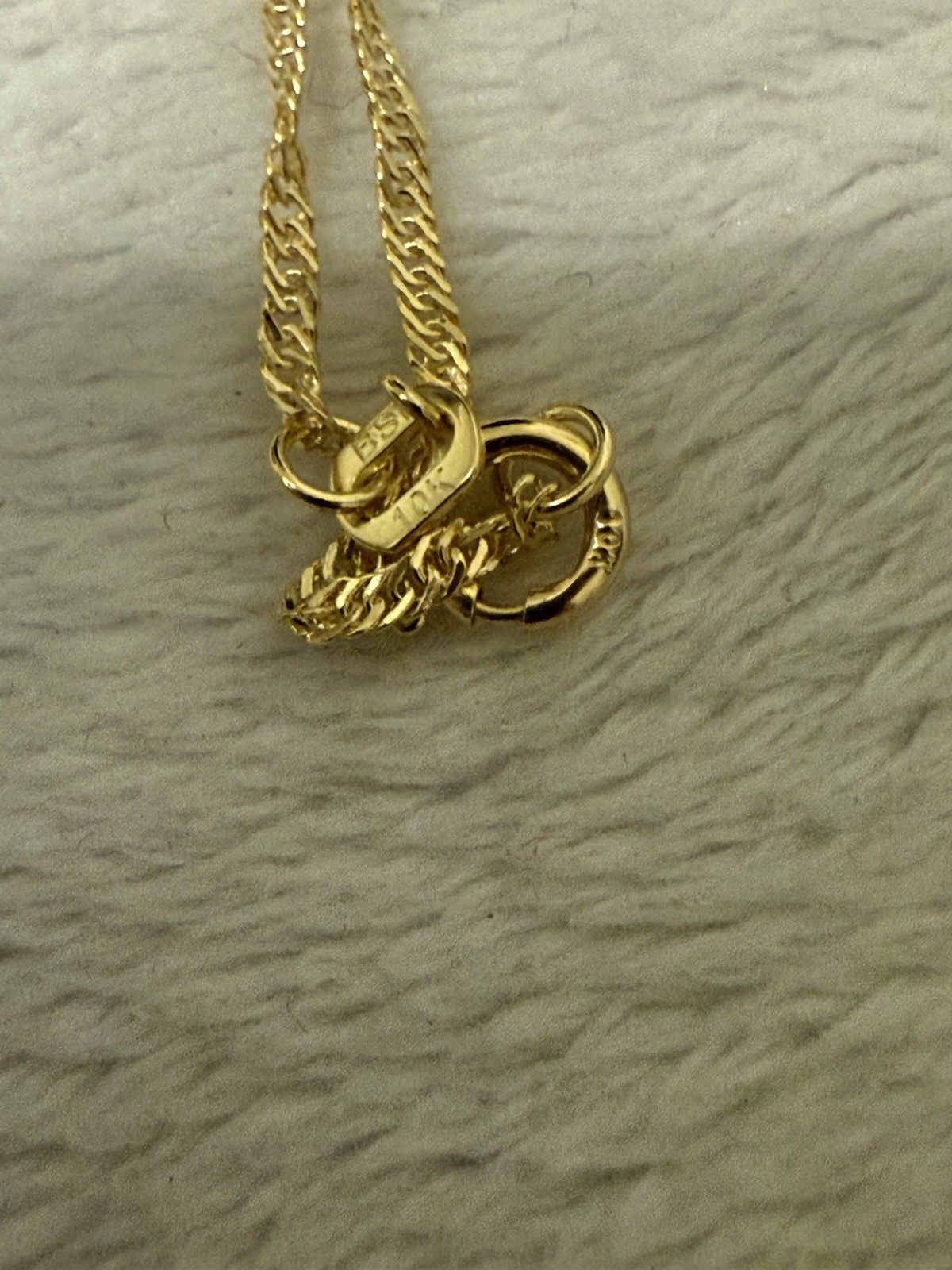 10kt Solid Yellow Gold Twisted Singapore Necklace 18” Inch 1.3mm Stamped New