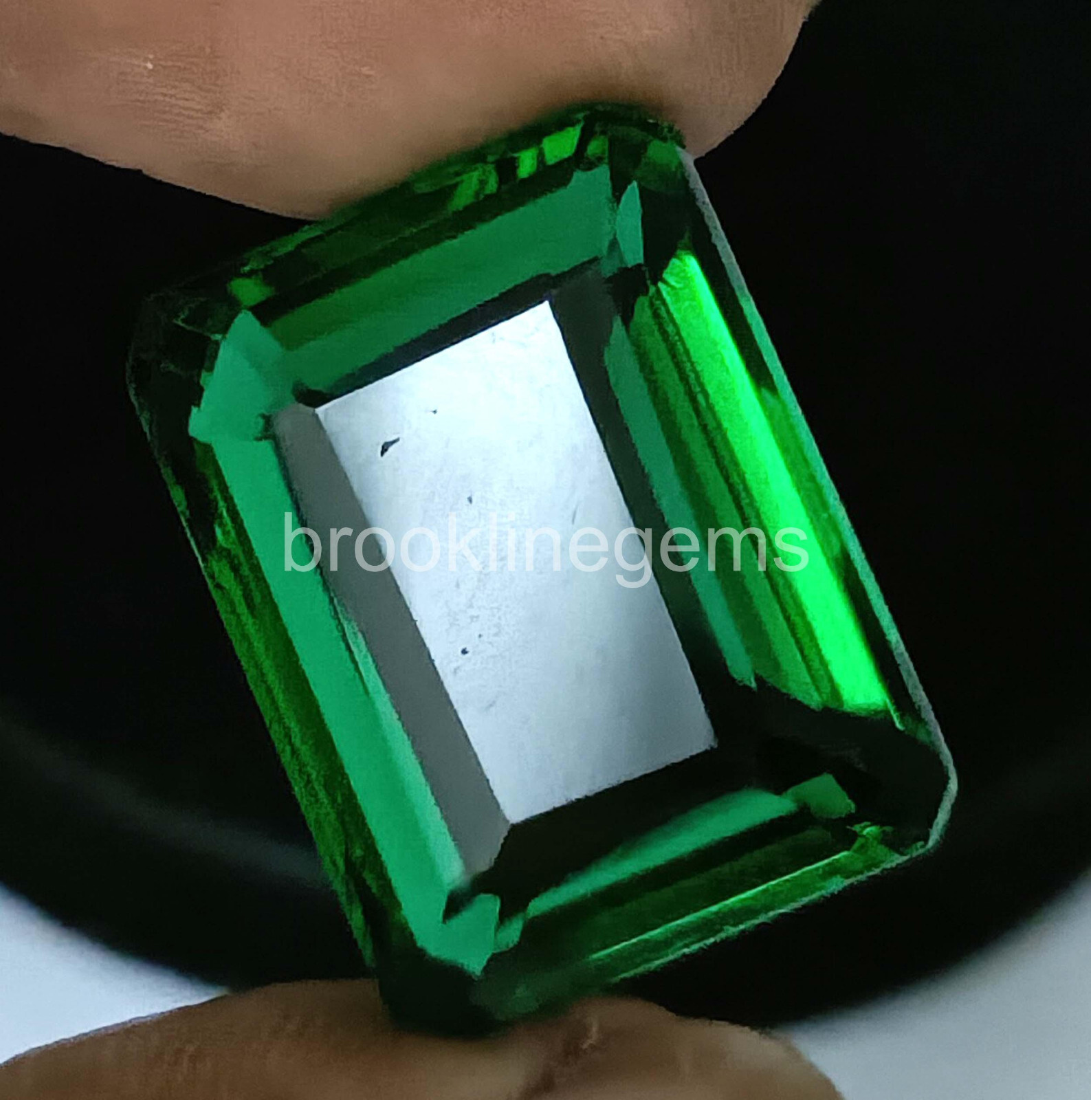Natural Green Emerald 26.75 Ct Emerald Cut EGL Zambia Loose Gemstone 5ART