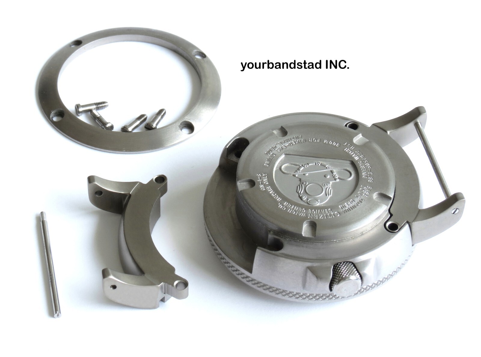 NEW 2 CitiZilla Silver brushed finish adapter Citizen Ecozilla Autozilla BJ8050
