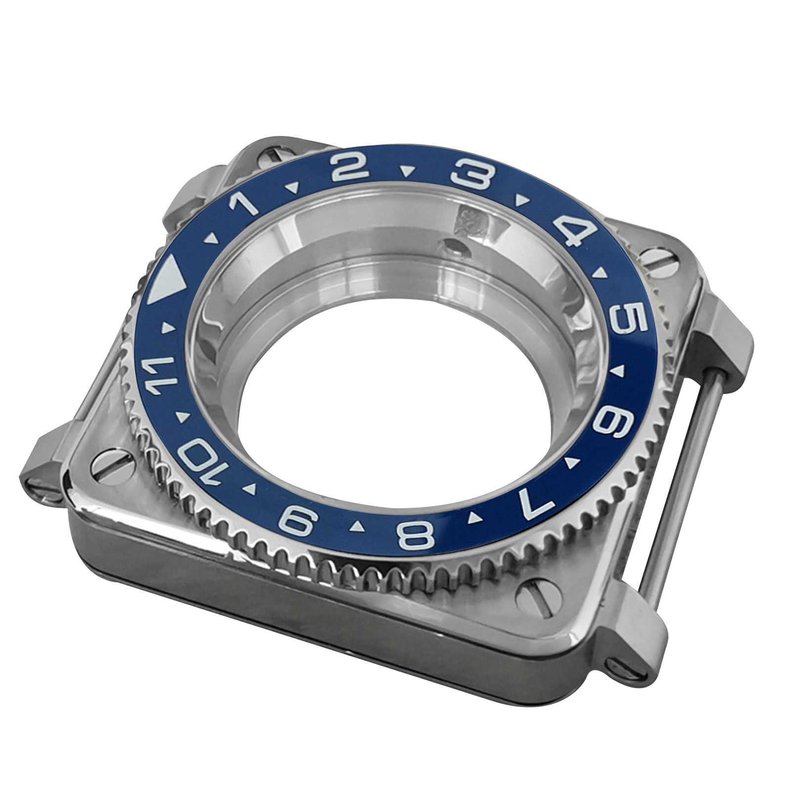 Square Watch Case Stainless Steel Sapphire Glass For NH35/NH36/4R/7S Movement