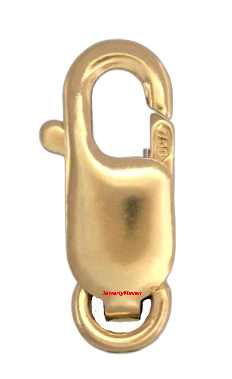 13.5mm MEDIUM SOLID 18k Yellow GOLD Lobster Chain Clasp Jump Ring Italy