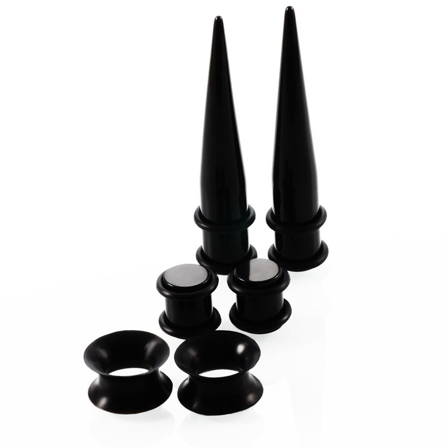 JieyueJewelry 50 Pieces Ear Stretching Kit 14G-00G Acrylic Tapers and Plugs +…