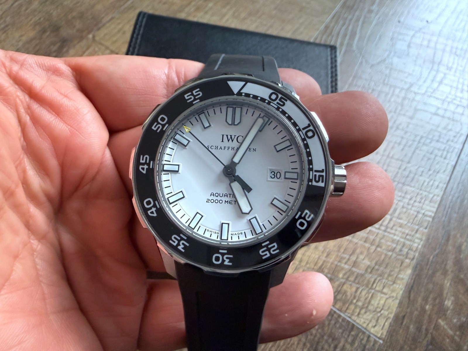 IWC Aquatimer IW356805 44mmSS White Dial Rubber Strap Automatic Date Watch