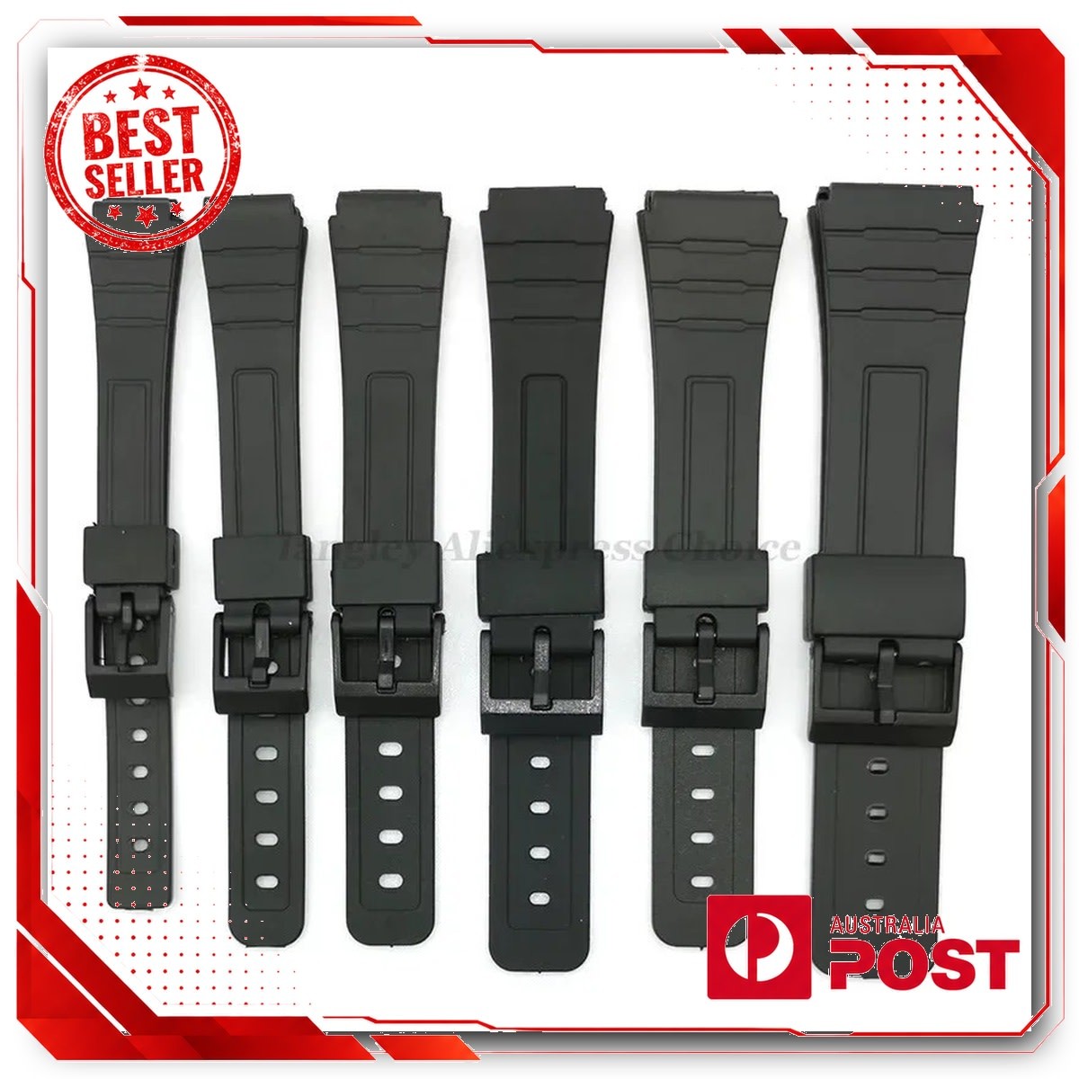 Silicone Watch Strap for CASIO F91W W-800H 18mm Replacement Band