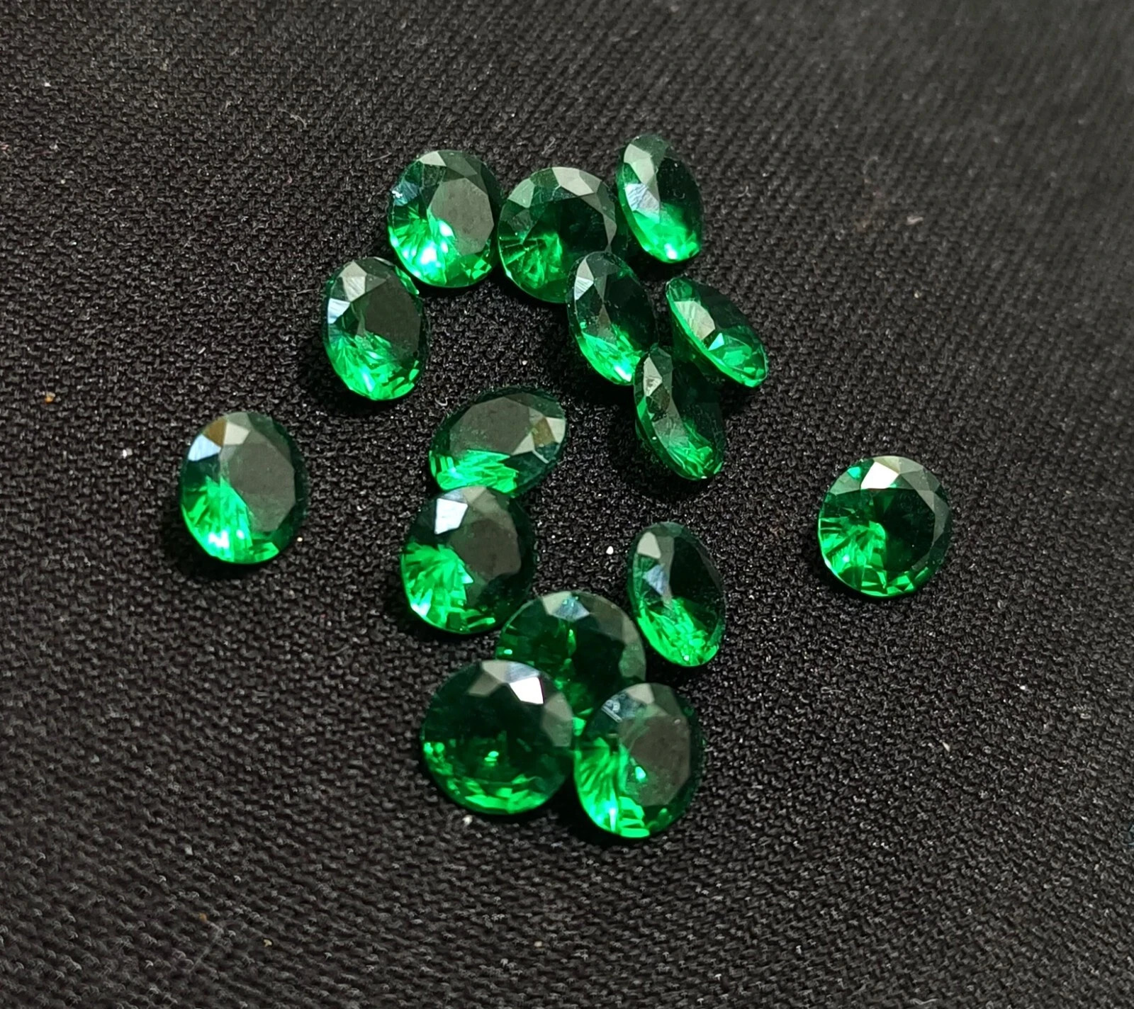 5 mm Natural Colombian Green Emerald Round Loose Certified Gemstones Lot 10 Pcs