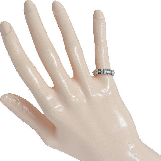 Tiffany & Co. T two narrow diamond ring K18 WG white gold 60151252 7820