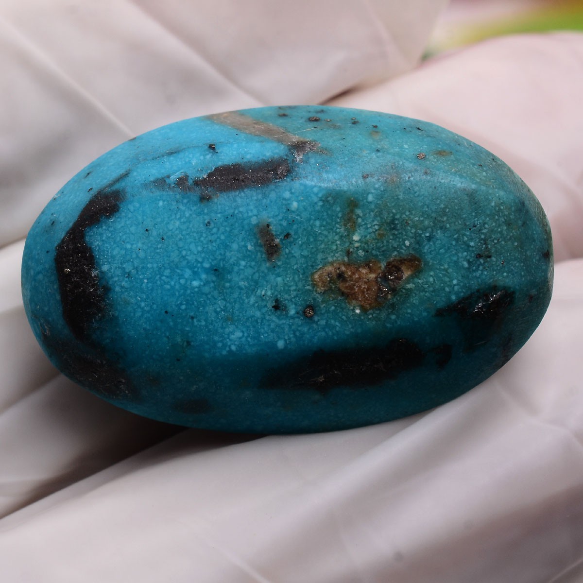 49.65 Ct Natural Persian Turquoise 29mmx18mm Oval Cabochon Untreated Gemstone