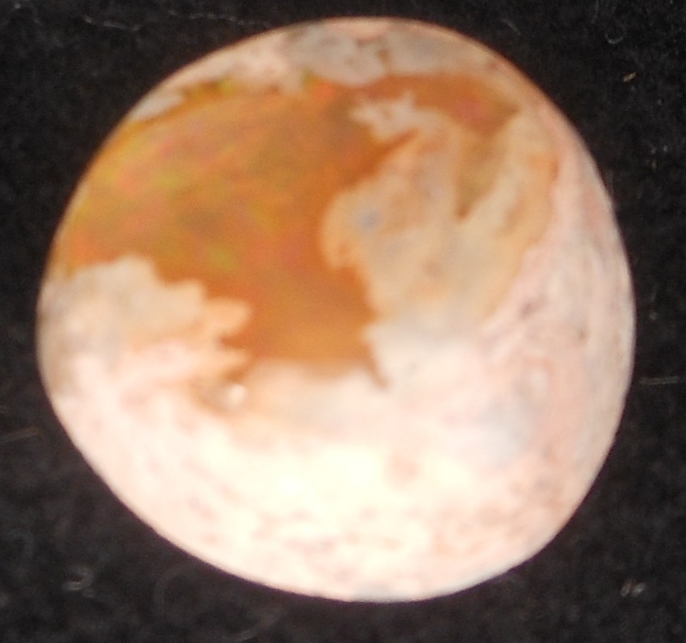 7.60ct Orange Mexican Fire Opal, 15x14x5.8mm, Bonanza Sale