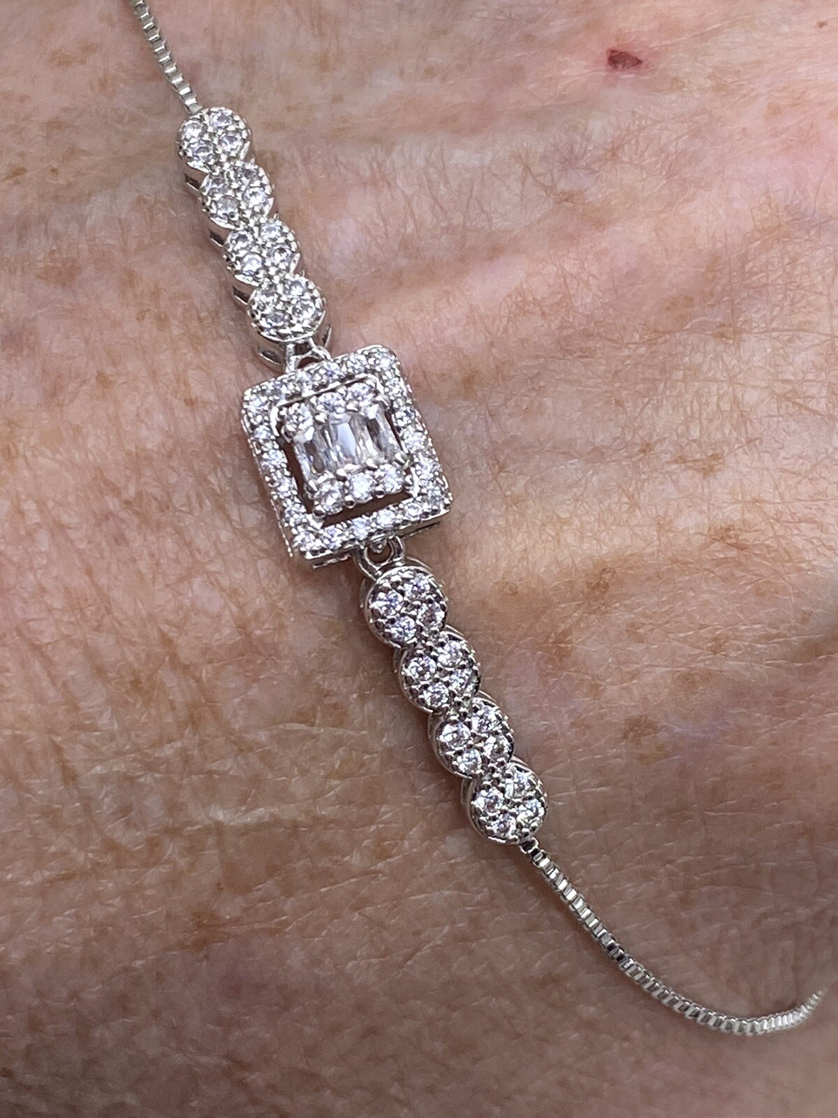 💝925 Silver, CZ & Sapphire Necklace, Earrings, Bracelet & Ring, Size