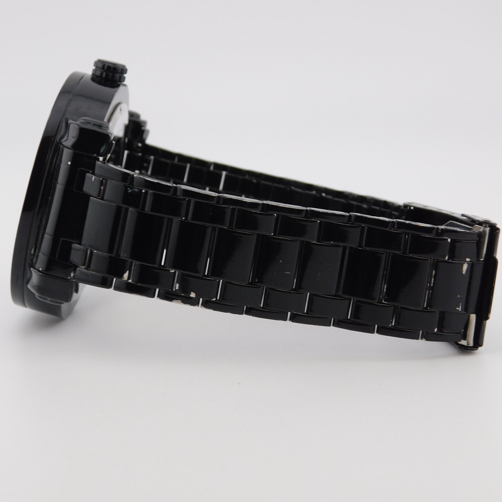 Massive KING MASTER Black Tone Quartz Men’s Watch Sz. 9″ New Battery