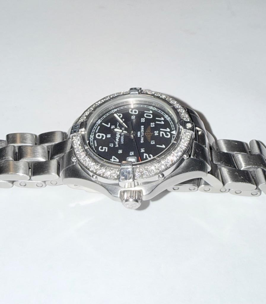 BREITLING MEN’S COLT OCEAN A64050 LAB GROWN DIAMOND QUARTZ WATCH
