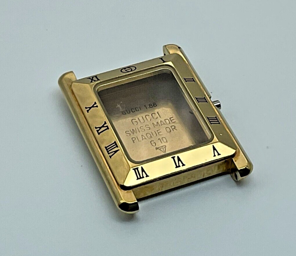 PREOWNED GUCCI 4200L 4200FL YELLOW GOLD PLATED COMPLETE WATCH CASE