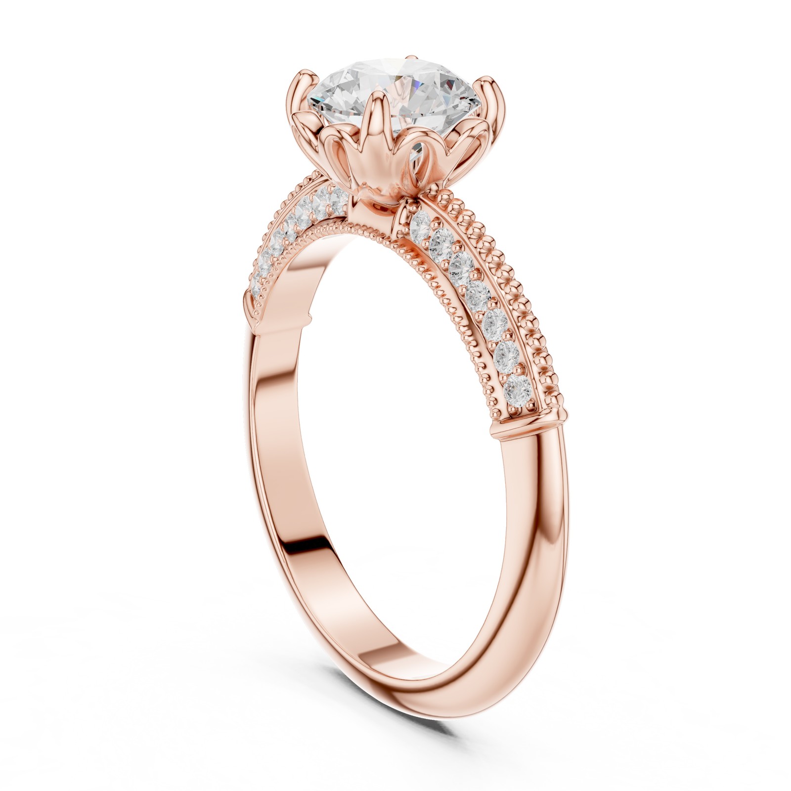Certified 1.1 Ct Lab Grown Diamond Ring Women Luxury Jewellery 14K Gold Over