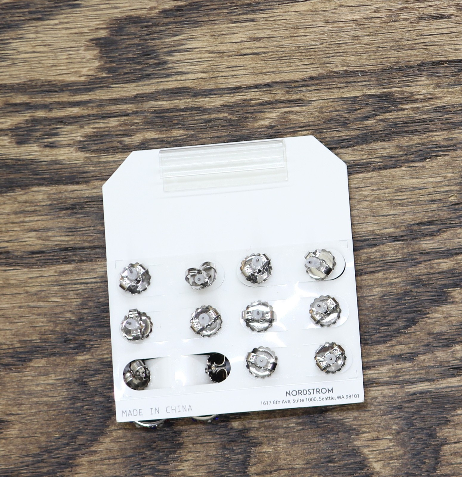 Leith by NRDSTRM 6-Pack Patriotic USA Earrings Set Silver Gray / Red / Blue