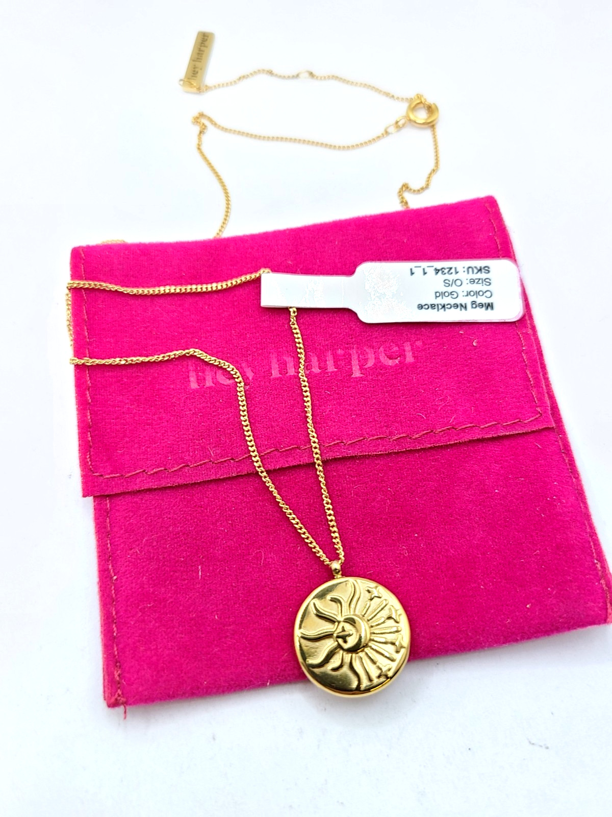 Hey Harper Meg Necklace 14k Gold Plated PVD