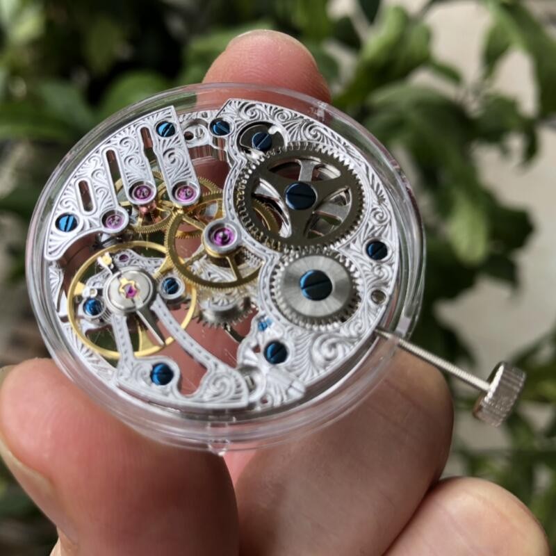 For ST3600SK Skeleton Hollow Winding Clone For ETA6497 Replacement Movement