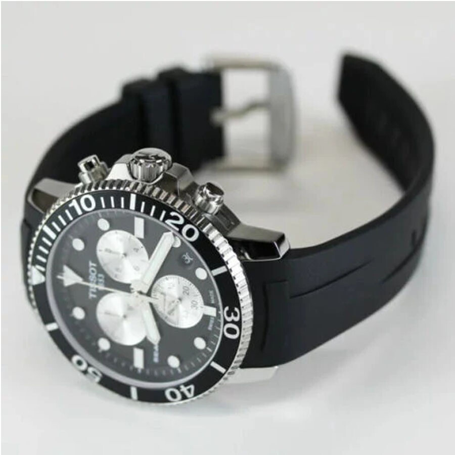 New TISSOT Seastar 1000 Black Chrono 45.5 mm Men’s Watch T120.417.17.051.00