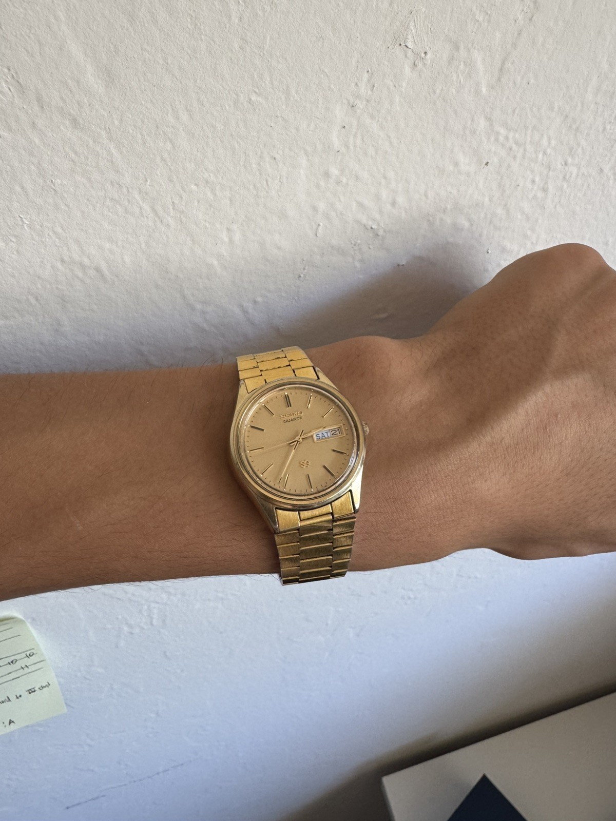 Vintage Rare 1980s Seiko SQ 8C23-6010 Day Date Quartz Men’s Watch