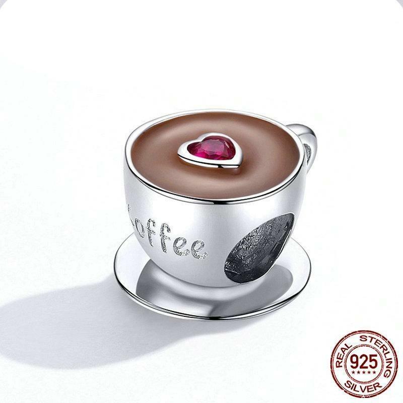 Coffee Cup Metal Beads