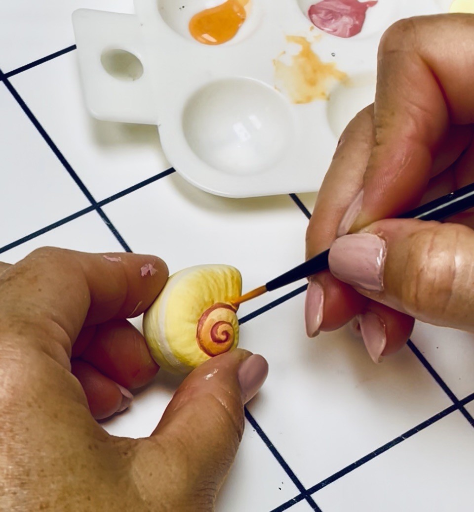 Handmade Ceramic Pendant Jewelry. Unique piece. Orange speckles