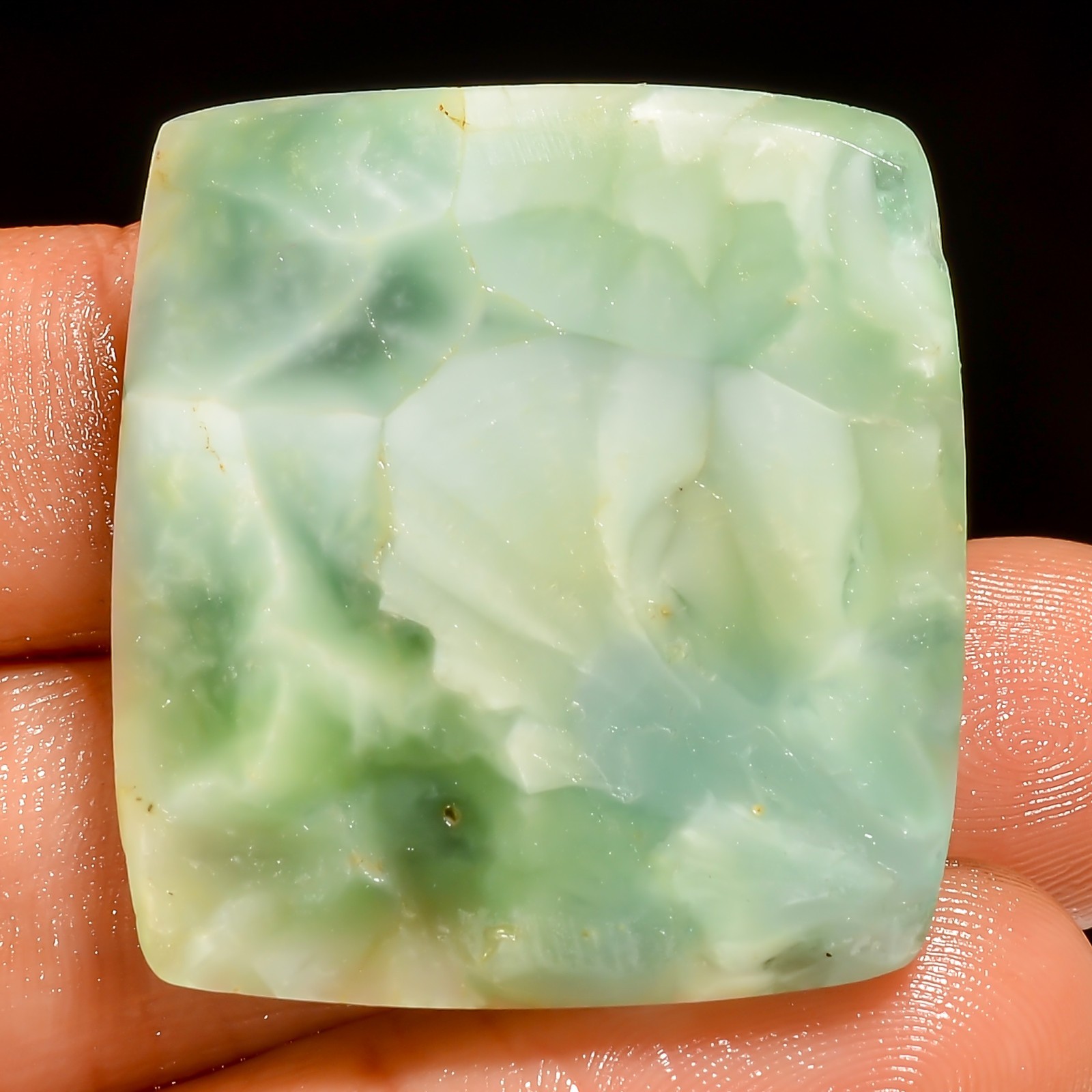 50.5 Ct Natural Hemimorphite Radiant Shape Cabochon Loose Gemstone 30X28X6 mm