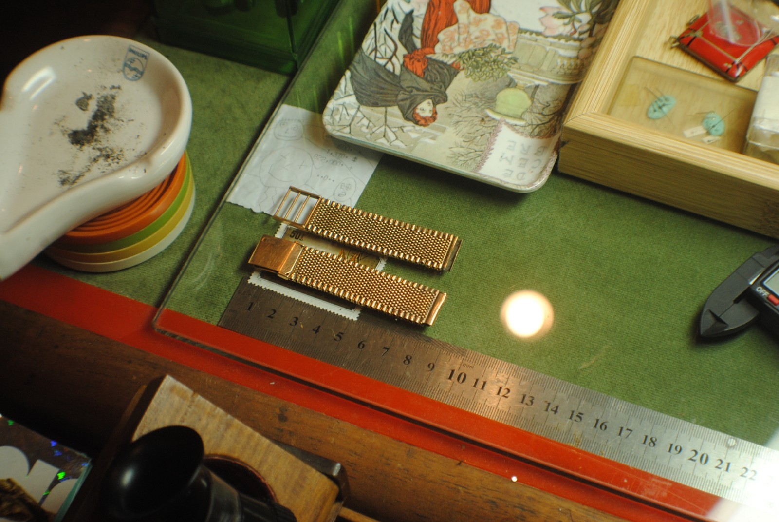 VINTAGE 18K YELLOW GOLD 16MM 40.7 GRAMS BRACELET STRAP FOR 1940S WATCHES 16CM