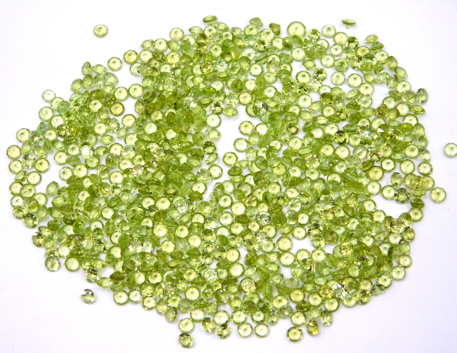 Natural Peridot Round Cut Lot Loose Gemstone 3 MM For Jewelry Making P-1267/1