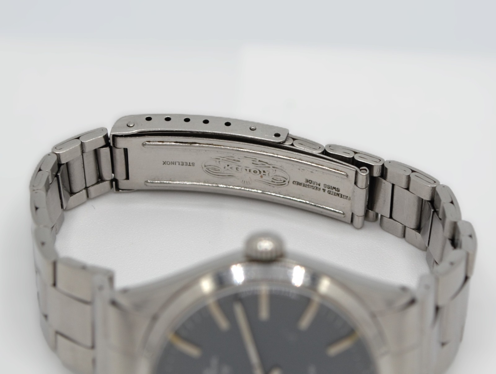 Vintage Rolex Air-King Precision Steel Pale Violet Sunburst Dial 34mm Ref. 5500
