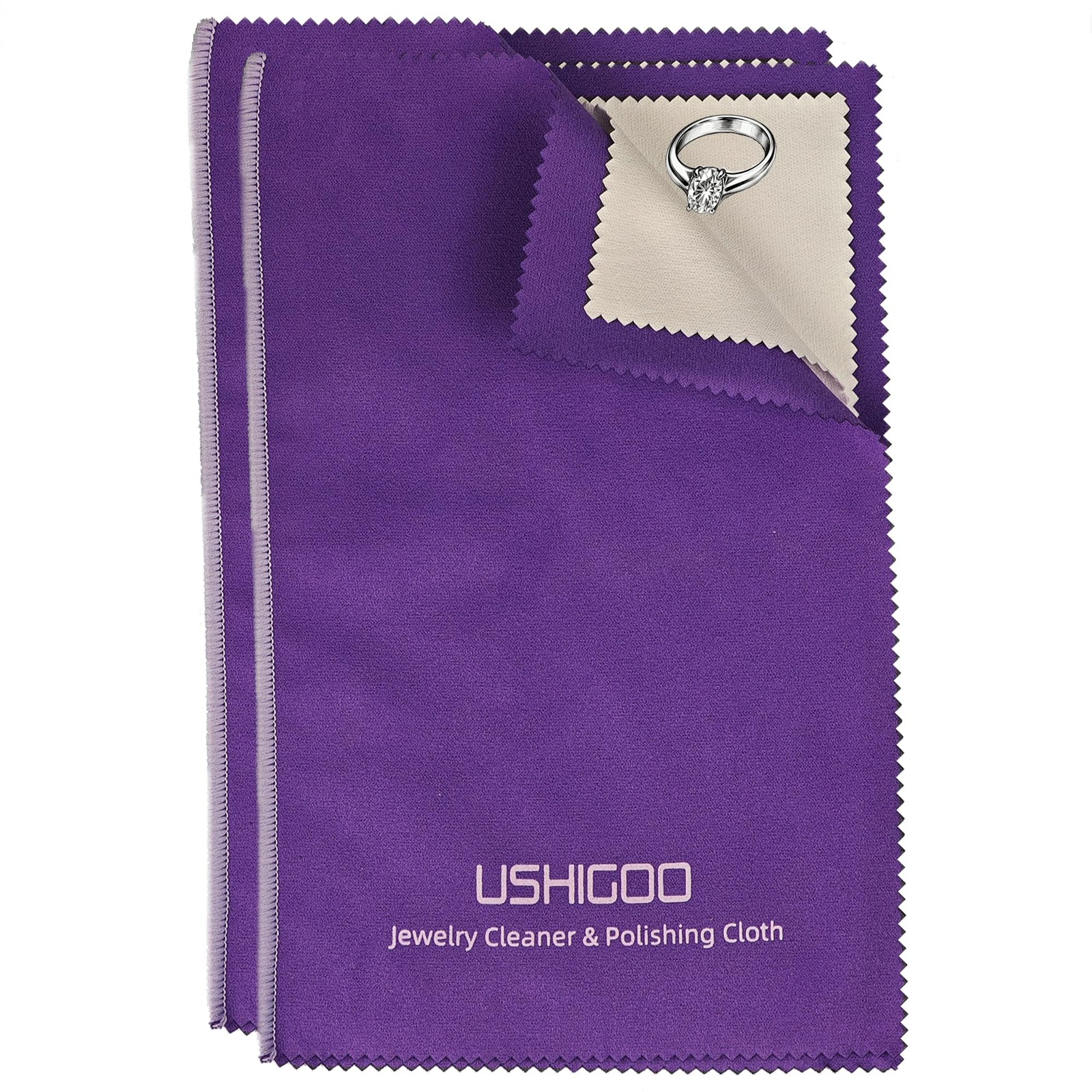 Jewelry Cleaning Cloth 2Pcs Sterling Silver Gold Platinum Tarnish Remover Polish