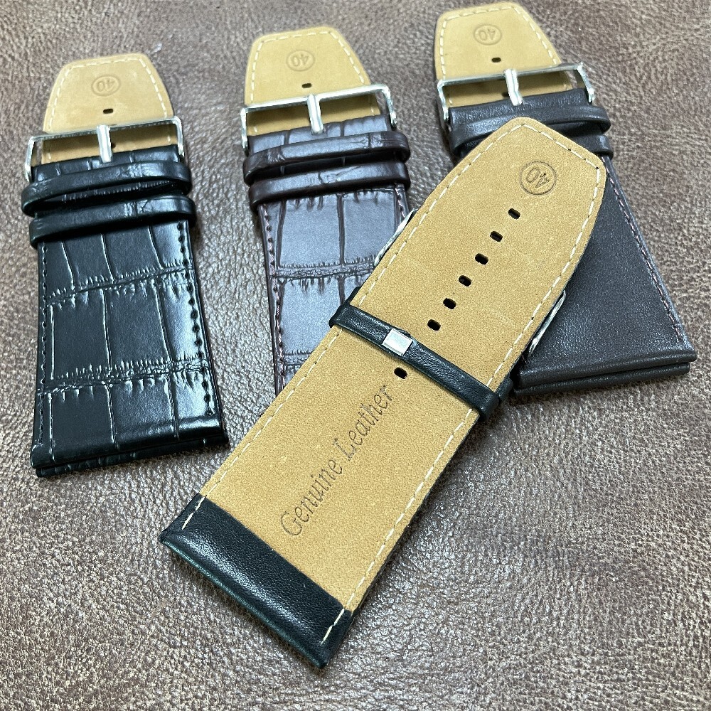 Size 28,30,32,34,36,38,40mm Wide Lug Genuine Leather Watch Strap/Band #339