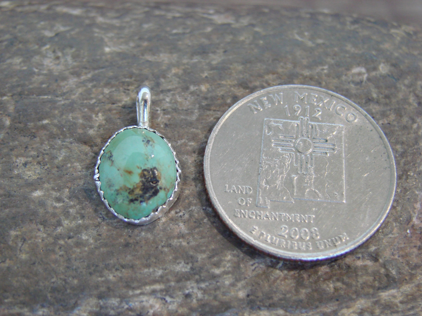Native American Sterling Silver & Turquoise Pendant – Yazzie