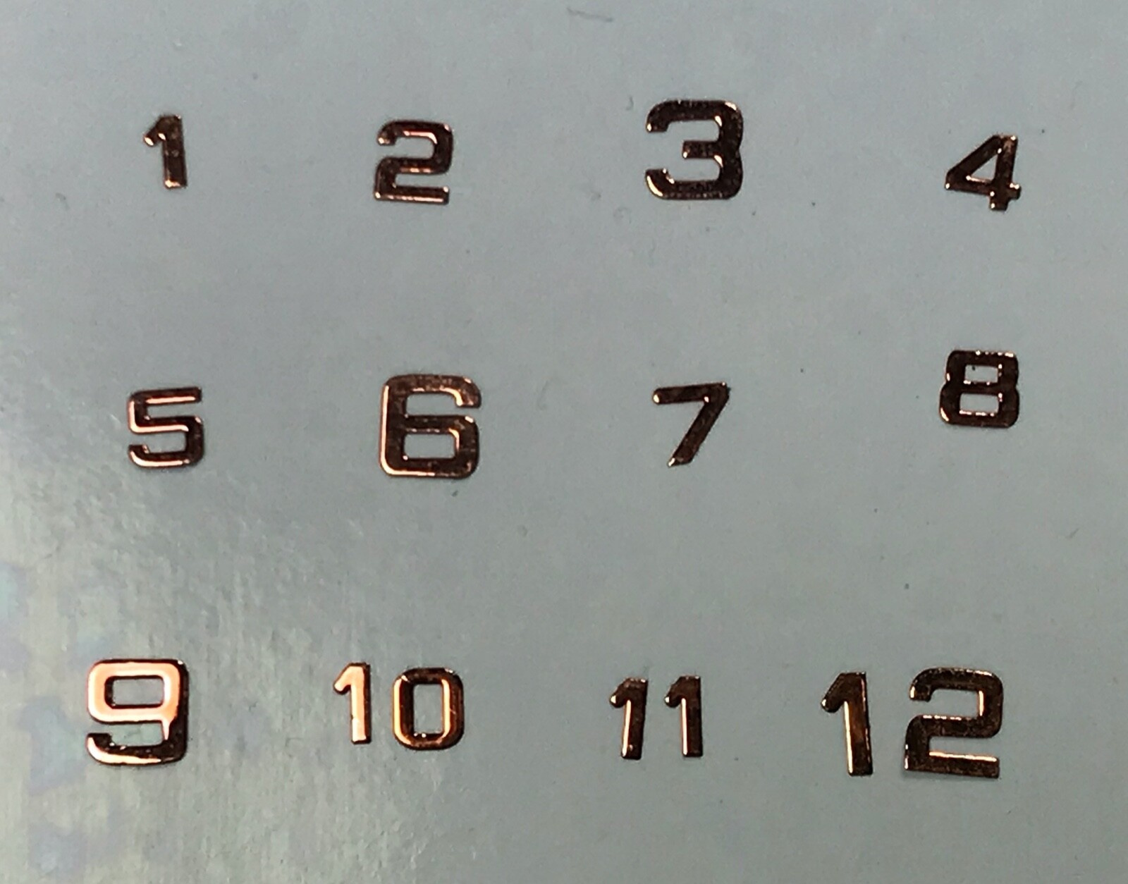 Watch Dial Hour Marker Numbers Numerals 2.5mm/3.5mm Small Rose Gold parts
