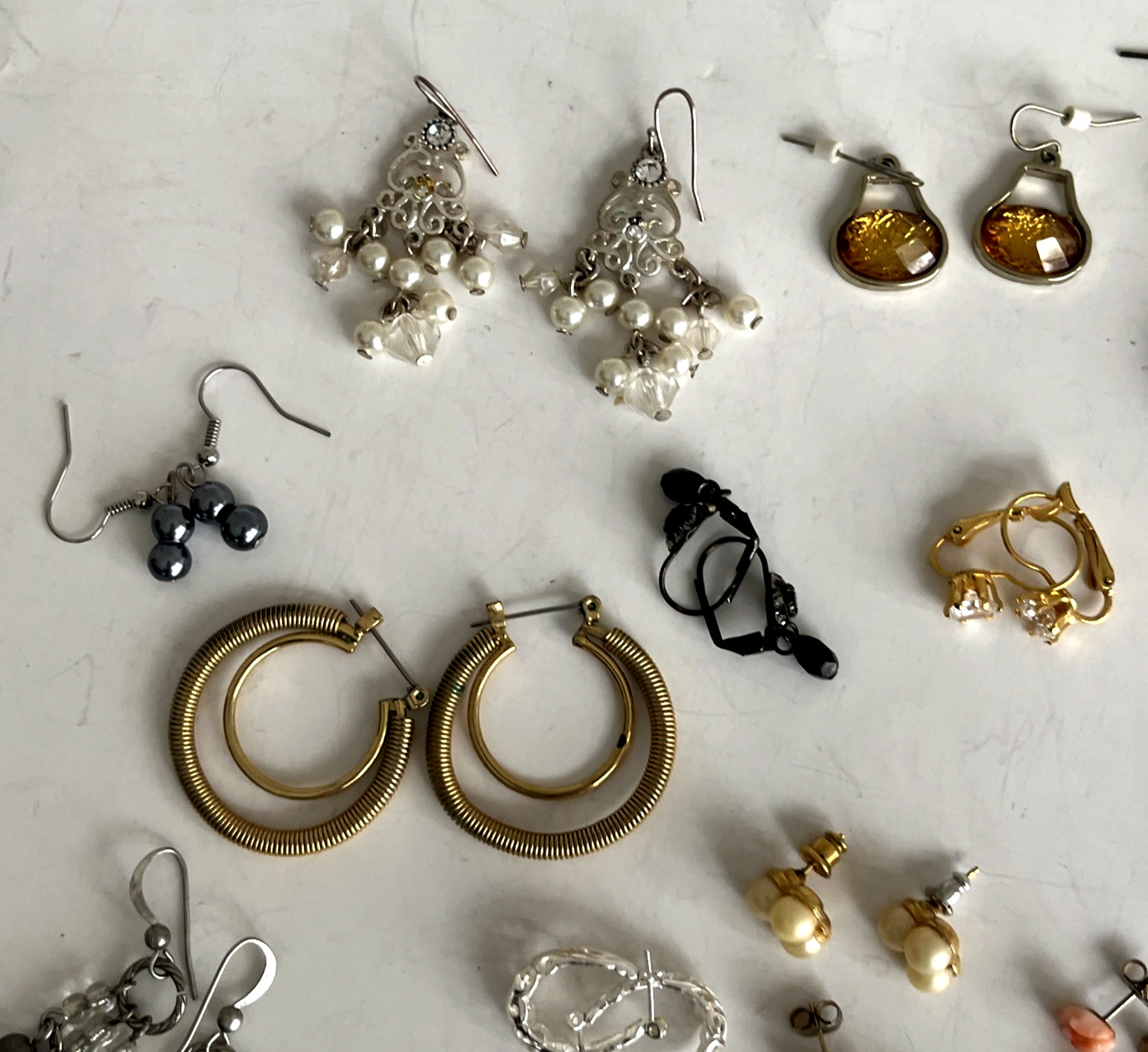 Vintage Costume Jewelry Lot of 20 Earrings Pierced Not Signed