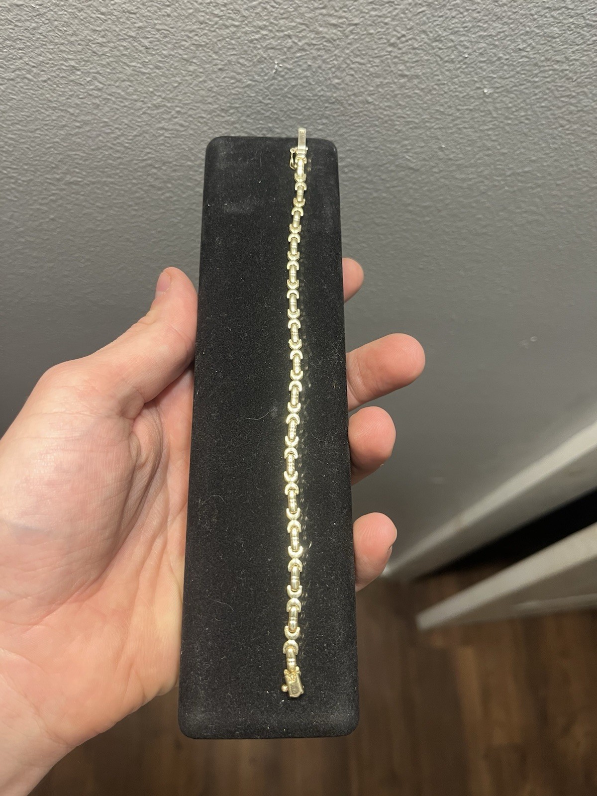 14K Solid Yellow Gold Bracelet REVERSIBLE Shiny Brushed Sides 7.25 In 6.24 Grams