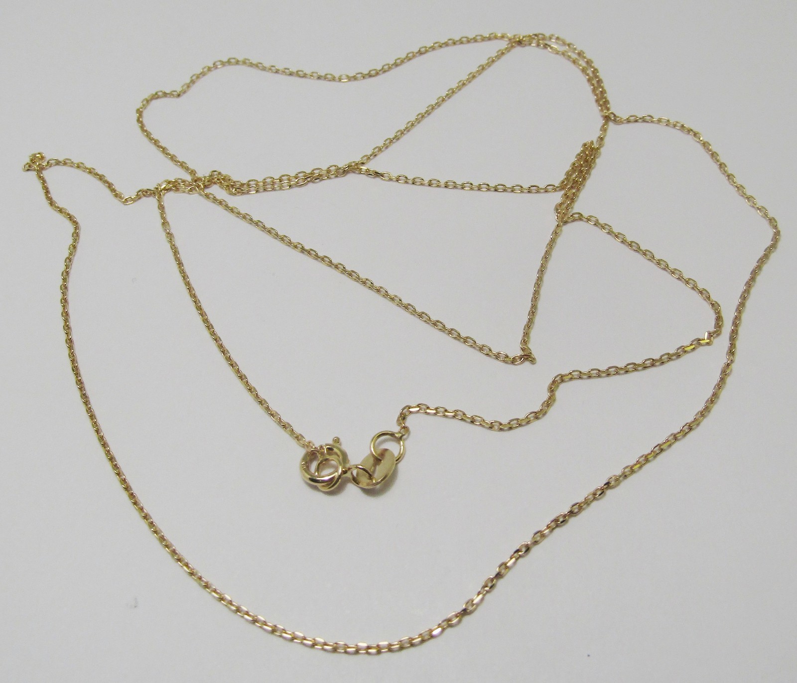 100% Genuine NEW 9k Solid Yellow Gold Loose 1.2mm Trace Fine Necklace Chain 60cm