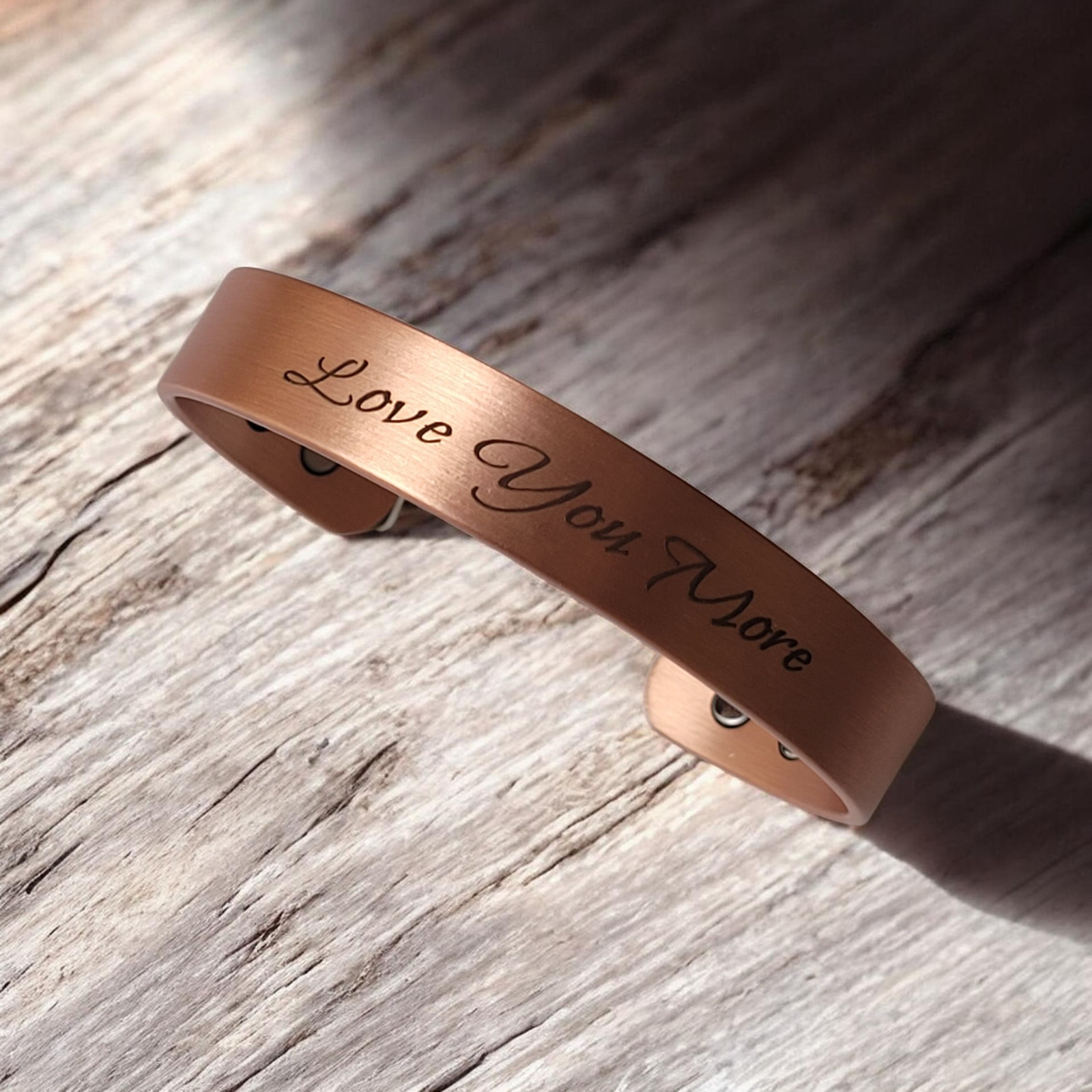 Pure Solid Copper Magnetic Bracelet Arthritis Pain Therapy Cuff Love You More