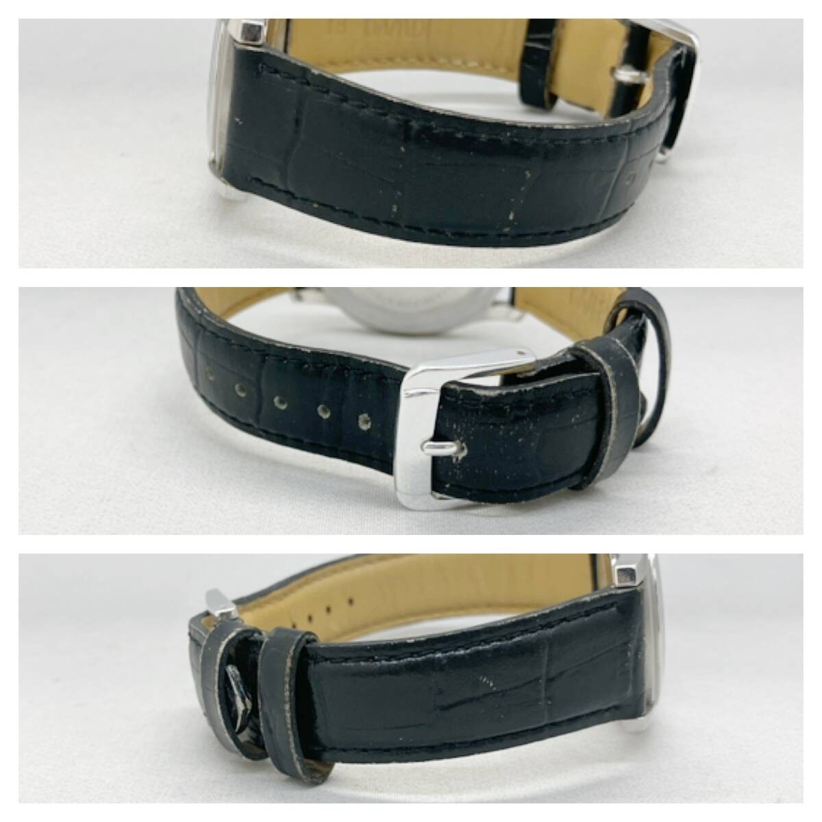 GUCCI 8500M Quartz Analog Men’s Wristwatch Case Size 35mm Used Silver Black