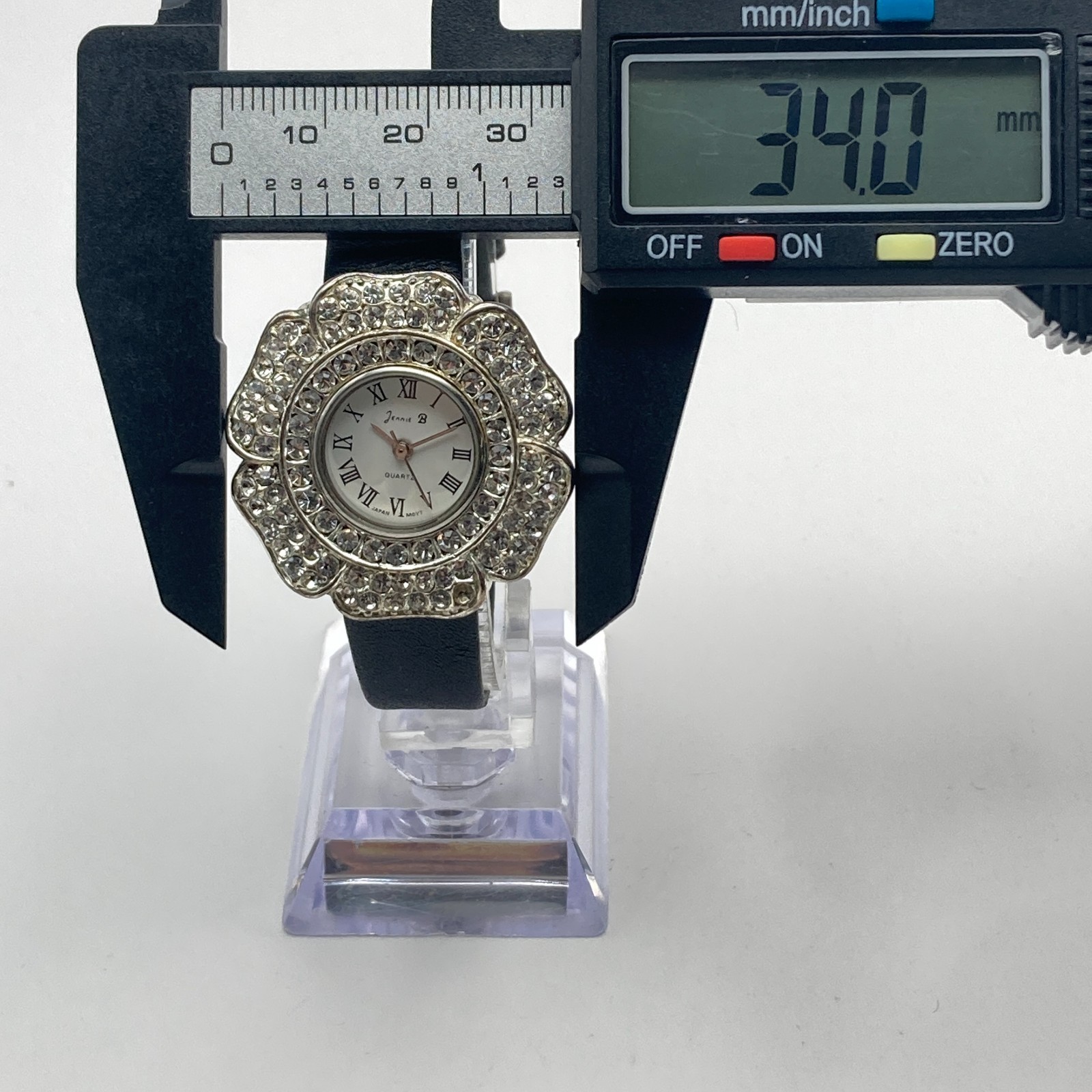 Vintage Jennie B Women’s Watch Silver Tone MISSING STONE Crystals New Battery