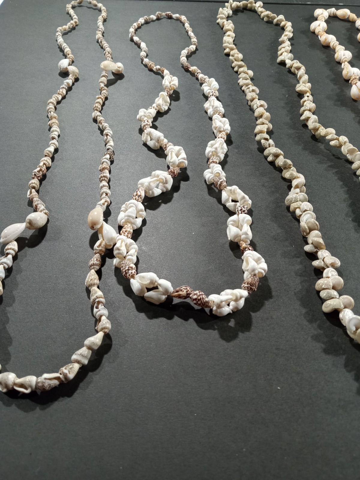 Lot Of 14 Seashell Necklaces 30-34in Long Mixed Earthy Tones Beach Vacation Vibe