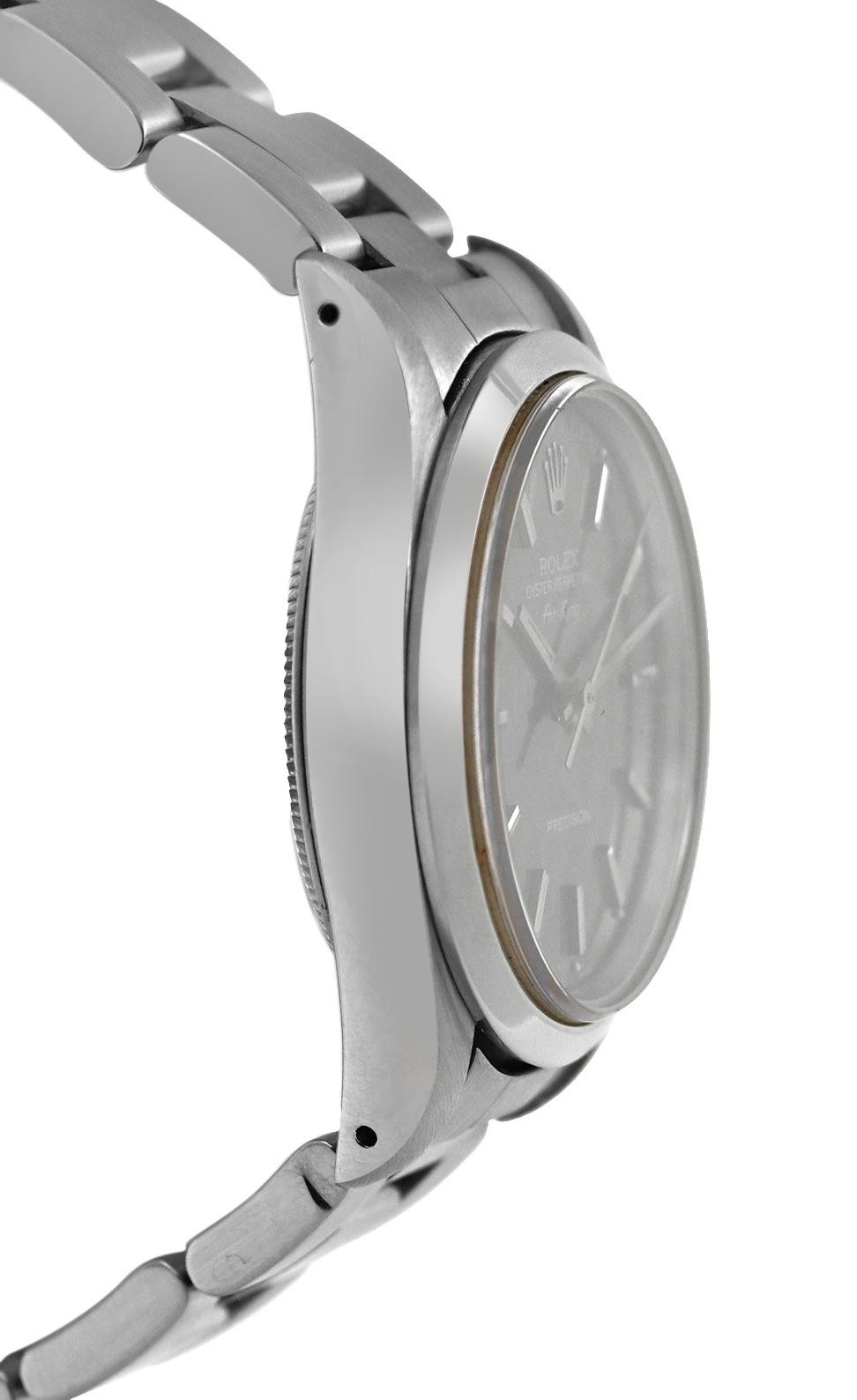 Rolex Air-King 14000 Gray Sunburst Dial Steel 34MM Men’s Automatic