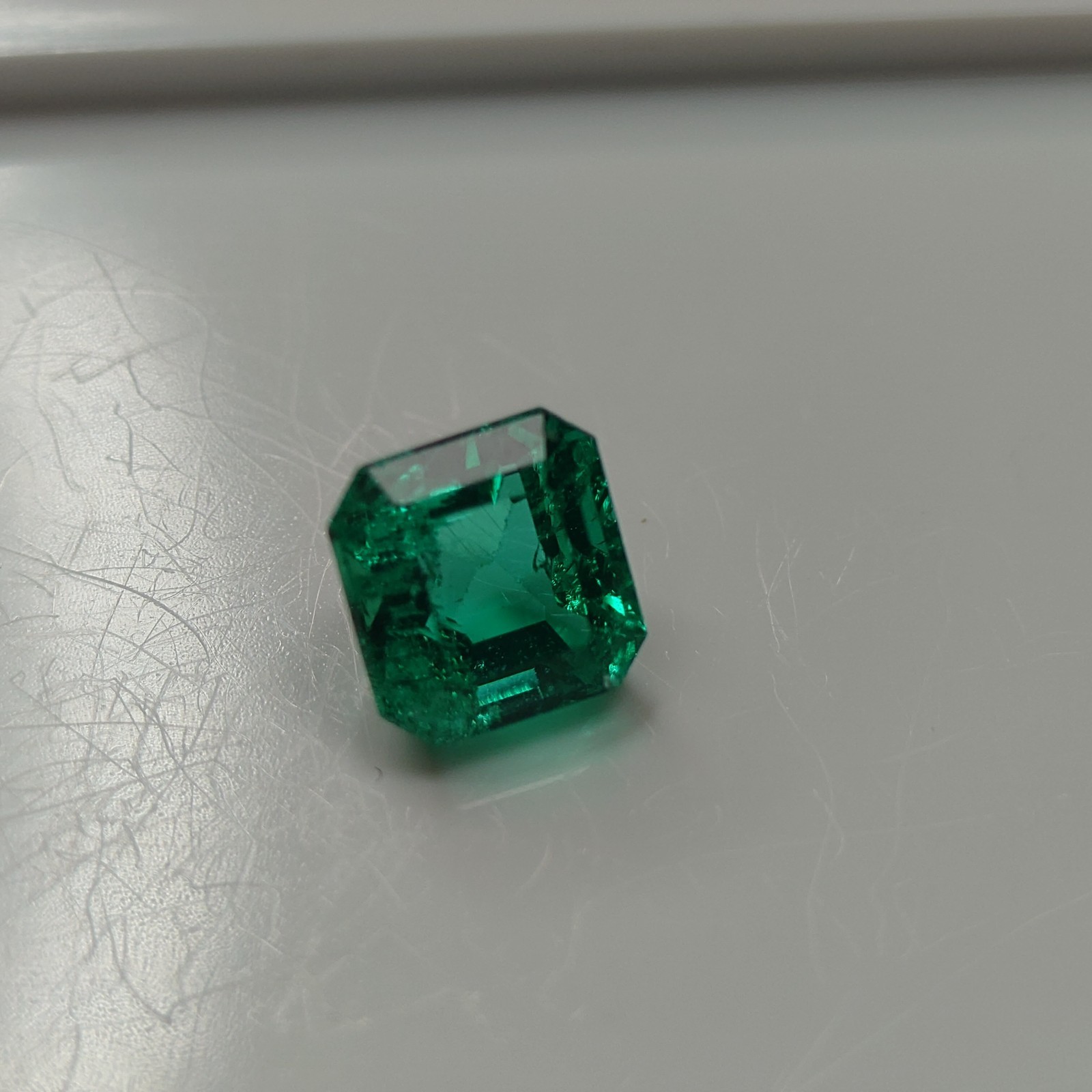 Natural Emerald 0.59 ct, approx. 4.8mm x 4.7mm x 3.4mm, Jewelry Removal e0012